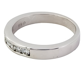 18ct white gold Diamond 0.35cts half eternity Ring size U